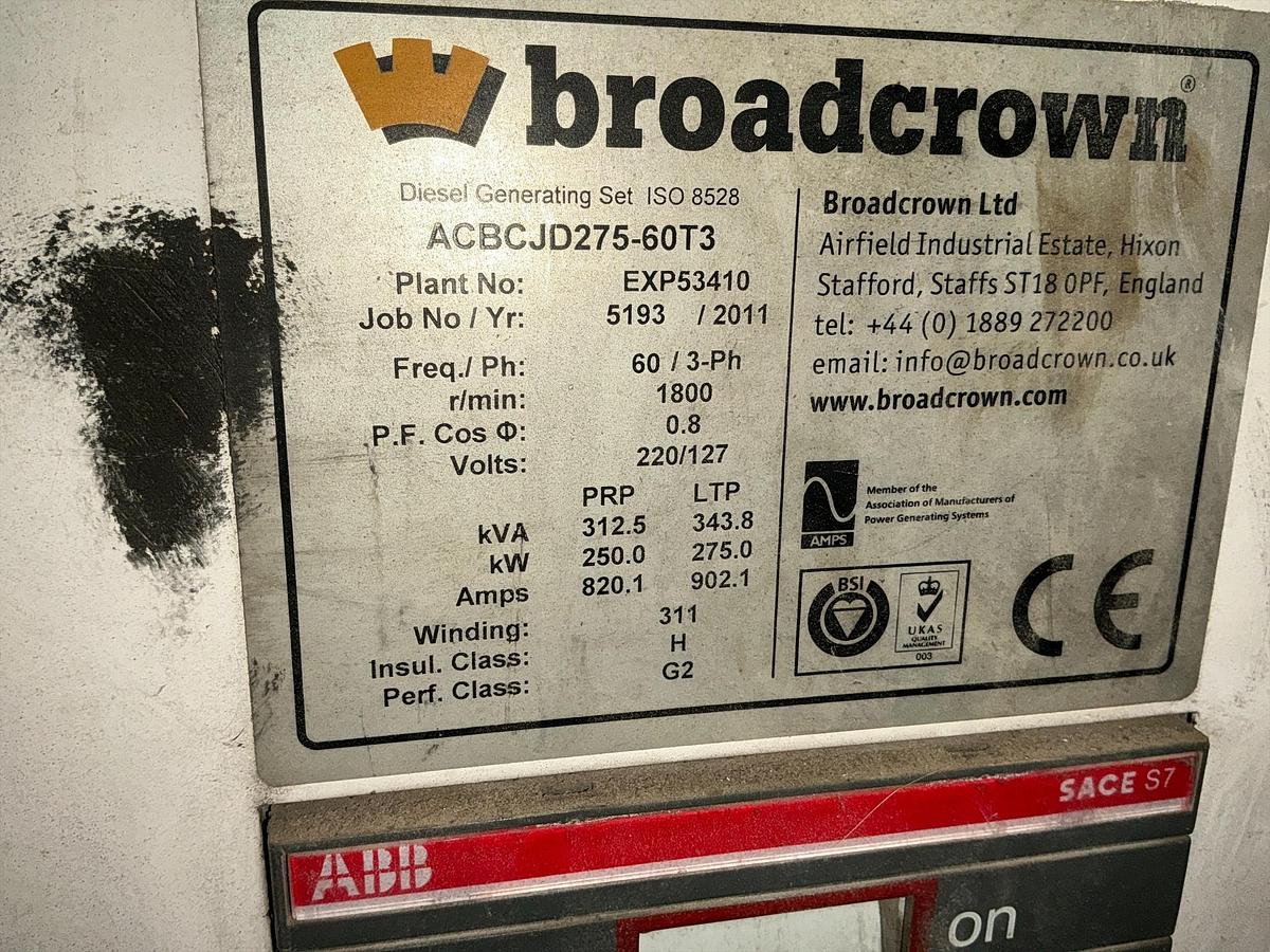 Used 2007 John Deere 250kw Generator