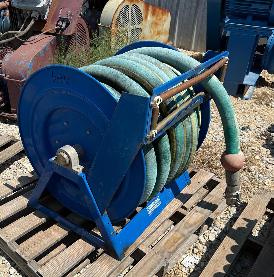 Used 2" Hydraulic Hose w/Valve on Cox Reel
