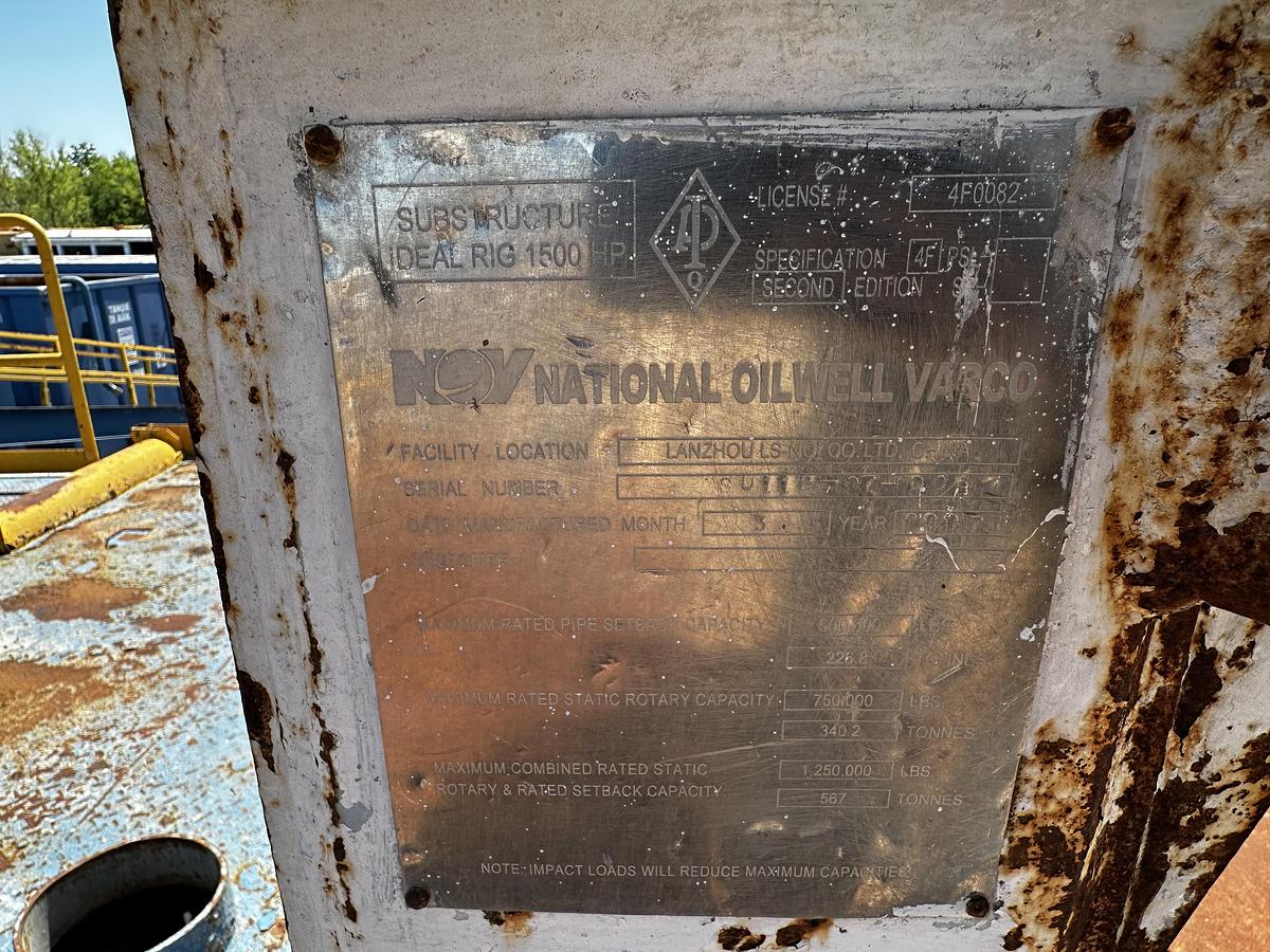 Used NOV IDEAL RIG 1500 HP DRILL RIG