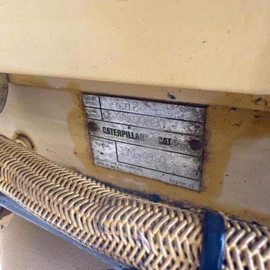 Used 2001 CAT 3512 B Engine w/Generator Drive