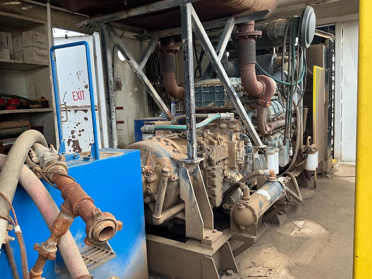 Used Mud Pump Skid Building w/ MTU Diesel Engine w/ RS-F1000 Pump