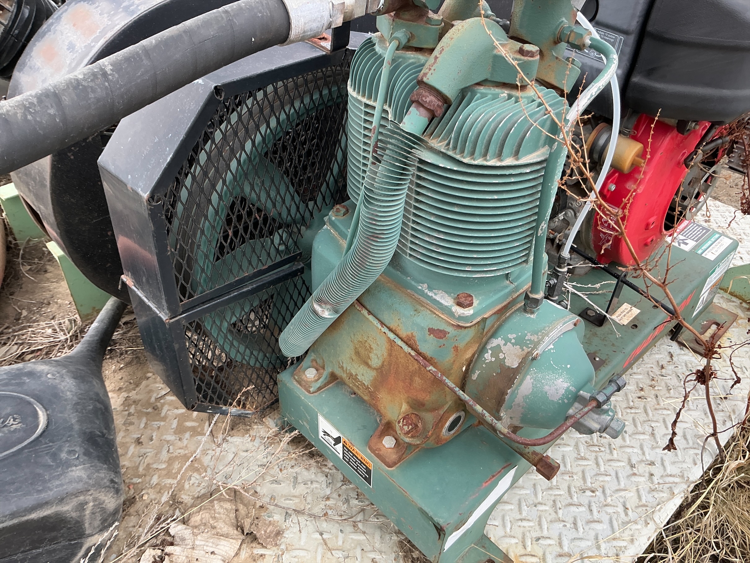 Used Welded Steel Air Compressor w/Shed 