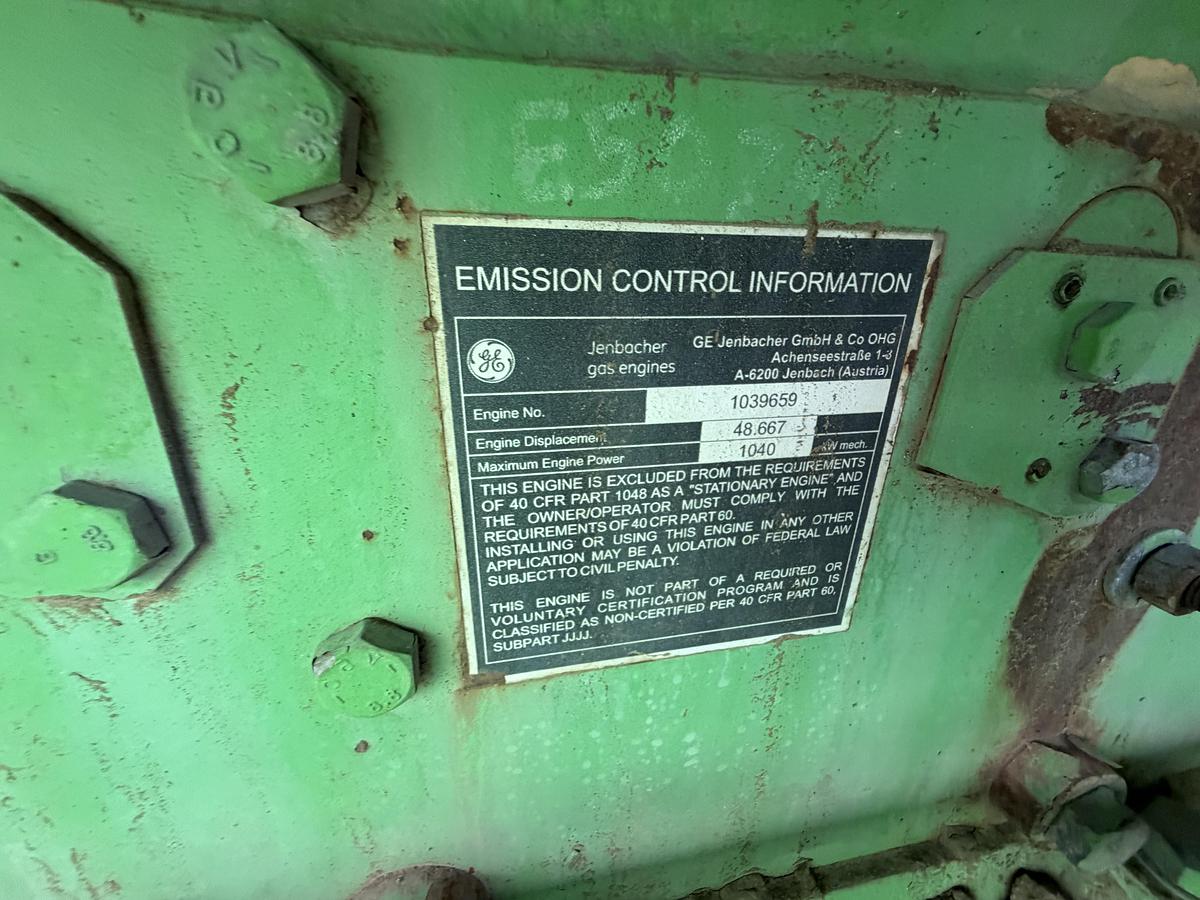 Used 2011 General Electric Jenbacher JGS 320 GS Natural Gas Generator 1712KW