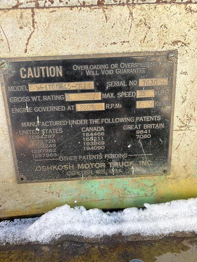 Used 1949 OshKosh Snow Blower