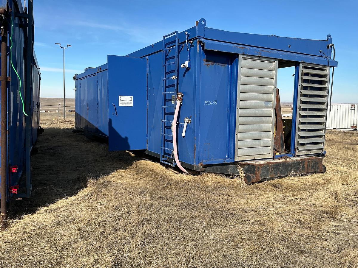 Used Mud Pump Skid Building, DDC Diesel Engine, RS-F1000 Pump