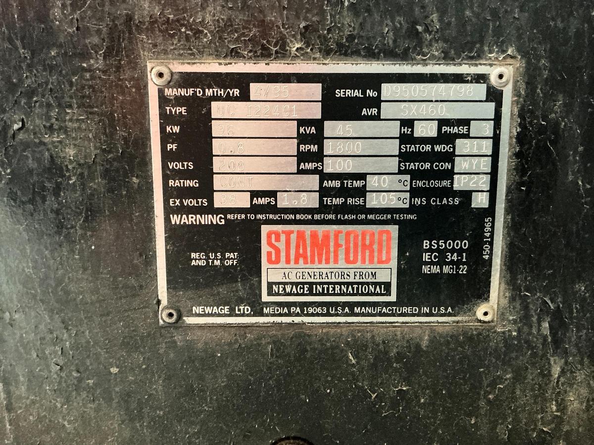 Used Isuzu Generator 36kw Generator 