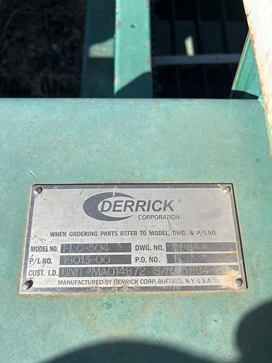 Used Derrick Corporation FL504 Shaker