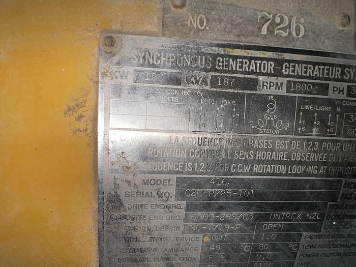 Used 2001 Cat 3508-B 800KW Generator