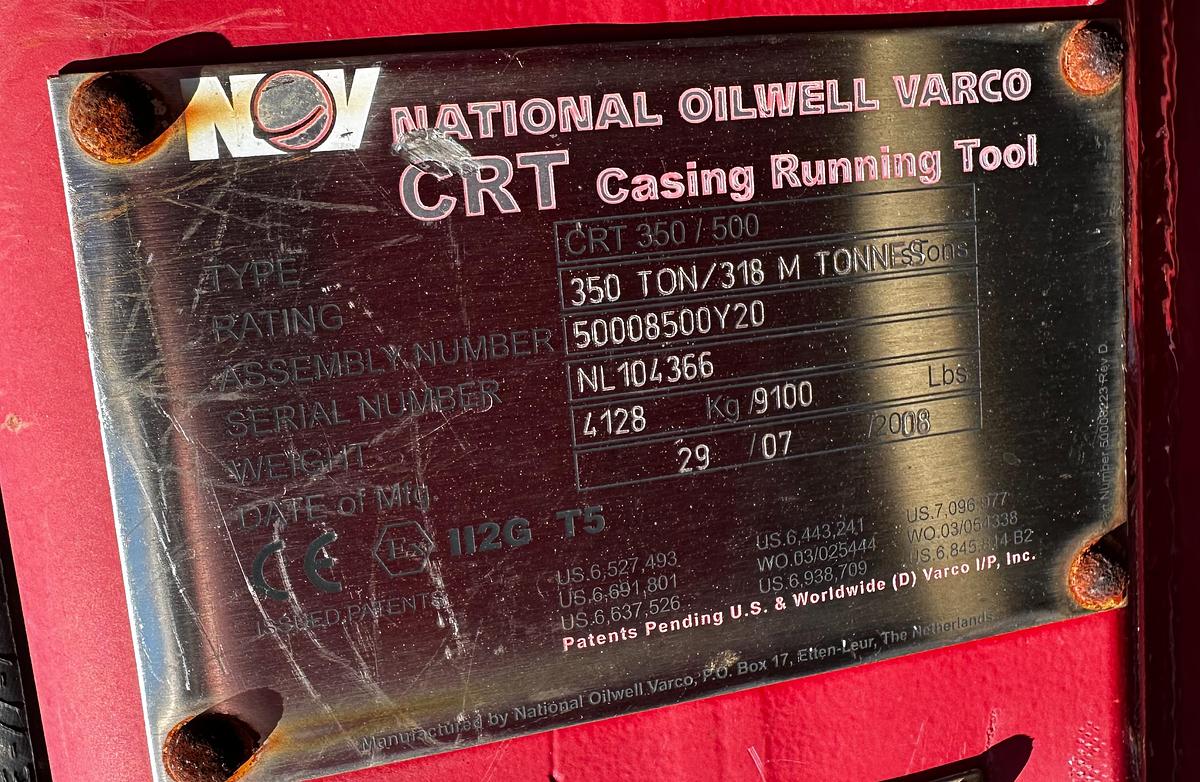 Used NOV CRT 350 Casing Running Tool