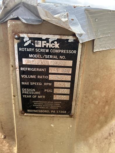Used Frick roatery screw comprsor  TDSH233XL0252FL