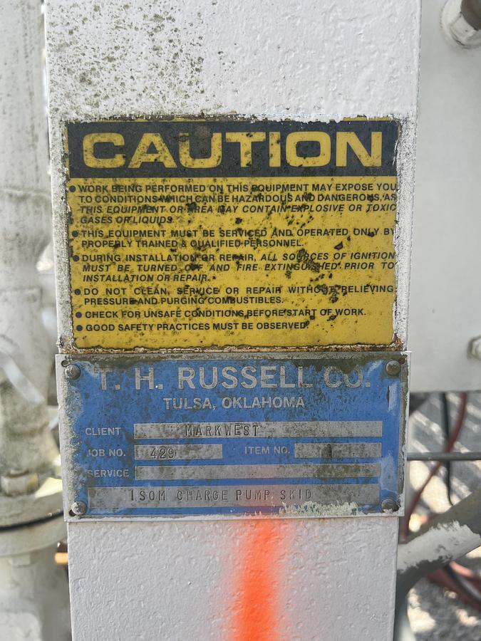 Used 1990 T. H. Russell CO ISOM Charge pump