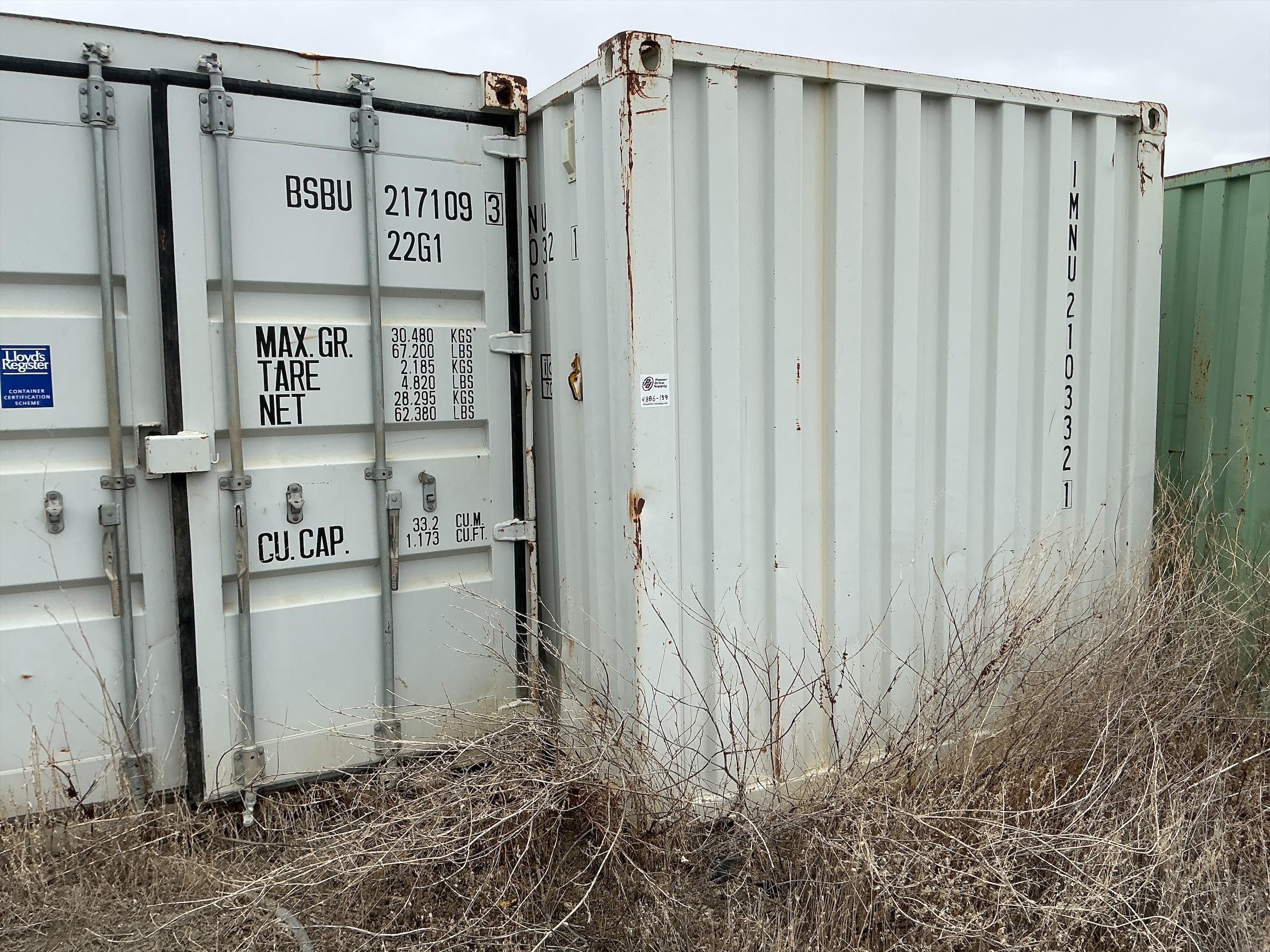 Used 2008 Welded Steel Connex Box w/Hoses