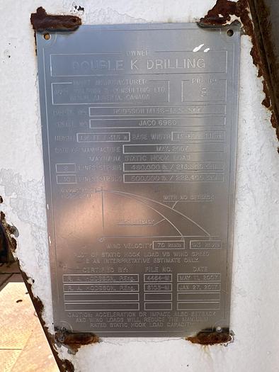 Used BDW 800-MI 1000hp Drilling Rig