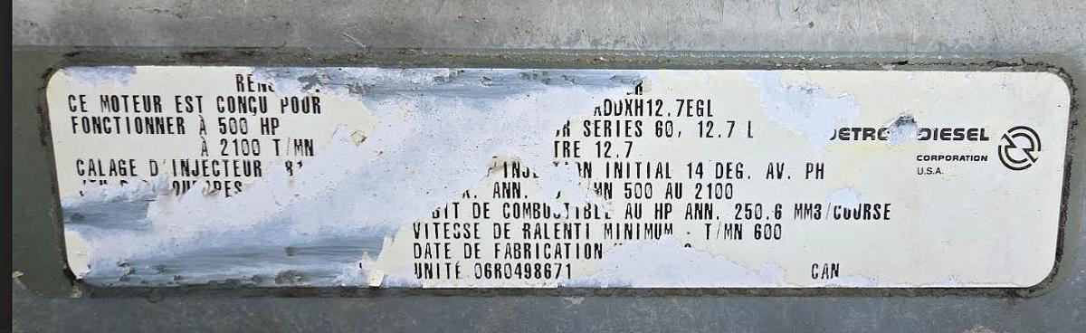 Used Detroit 60 Series 12.7 L Engine