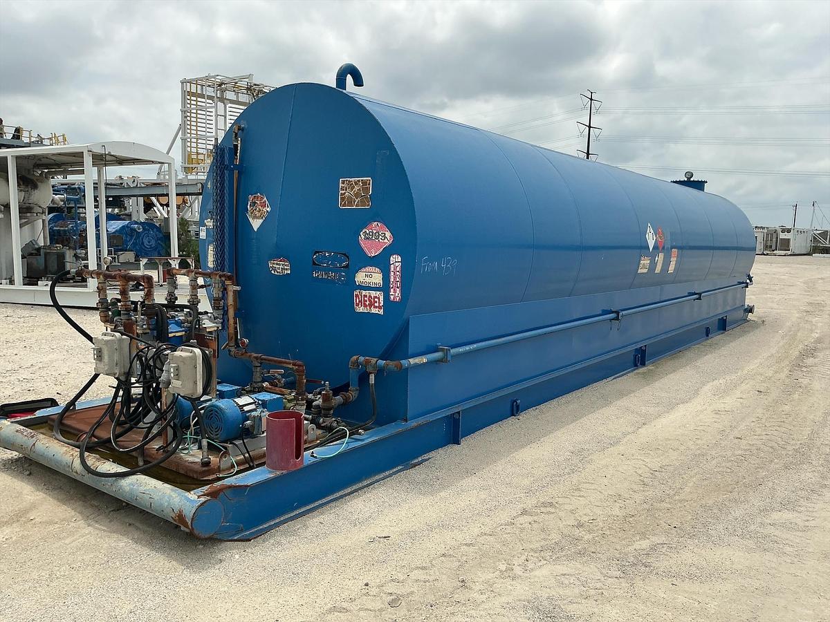 Used 15,000 Gallon Skidded Diesel Fuel Tank