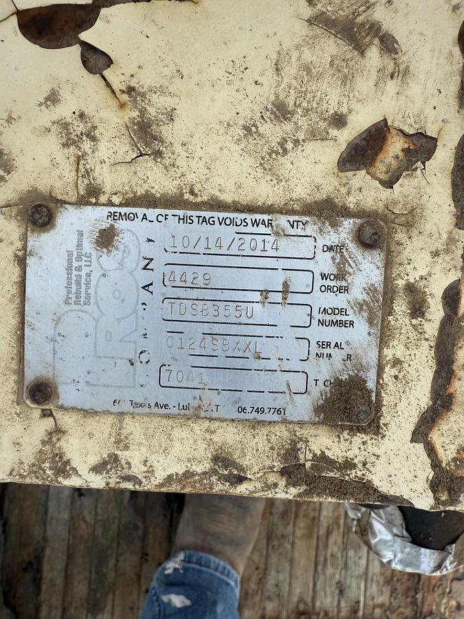 Used 2001 FRICK ROTARY SCREW COMPRESSOR TDSB3555U