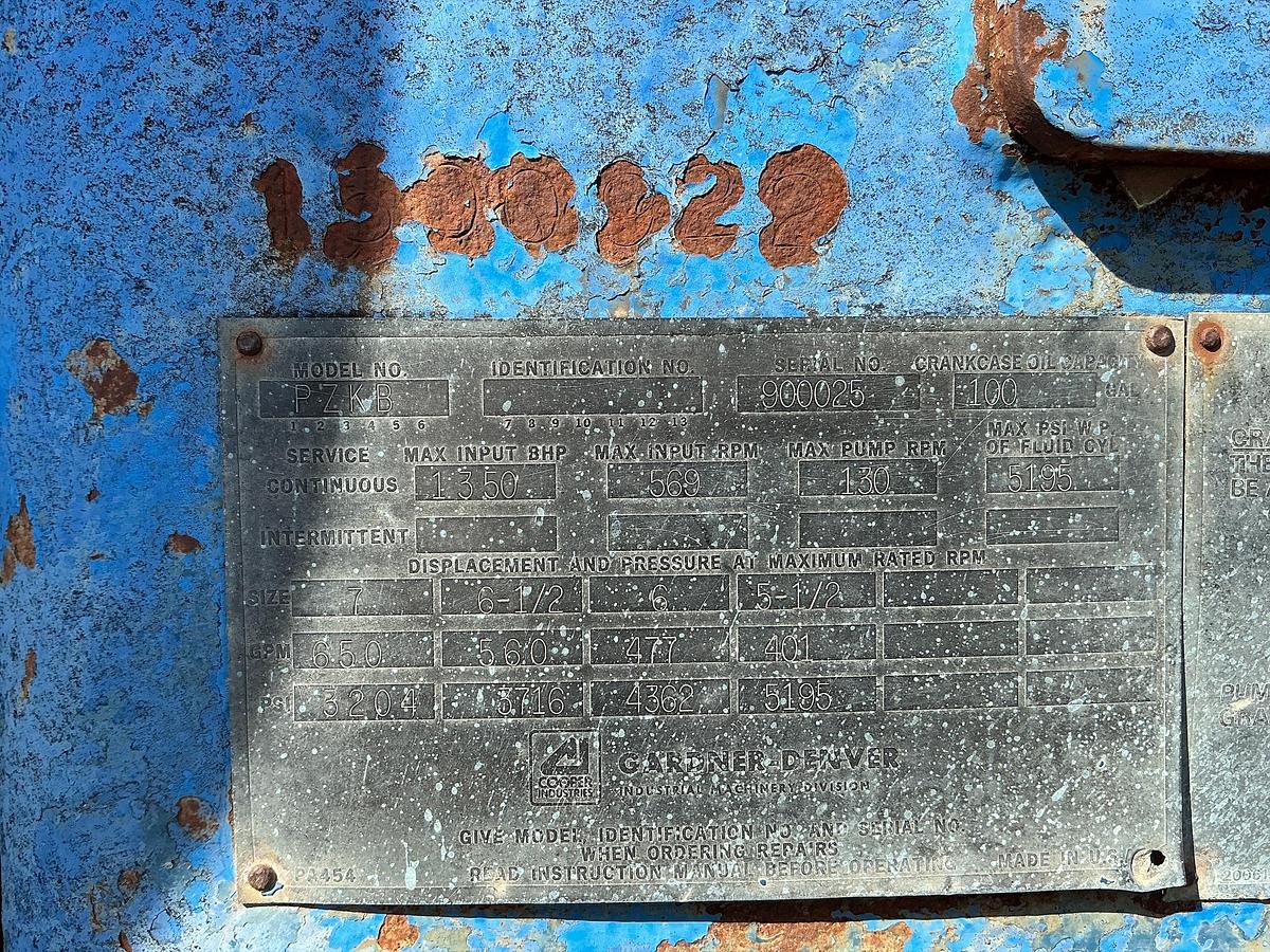 Used Gardner Denver PZKB Mud Pump