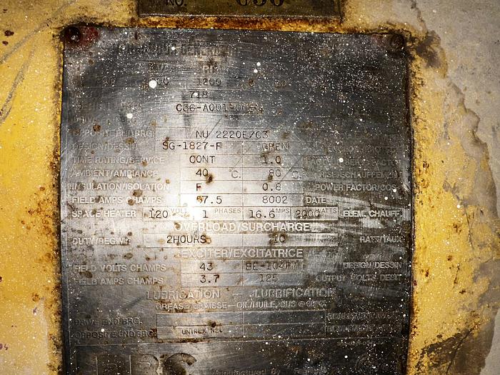 Used 2001 Cat 3508-B 800KW Generator