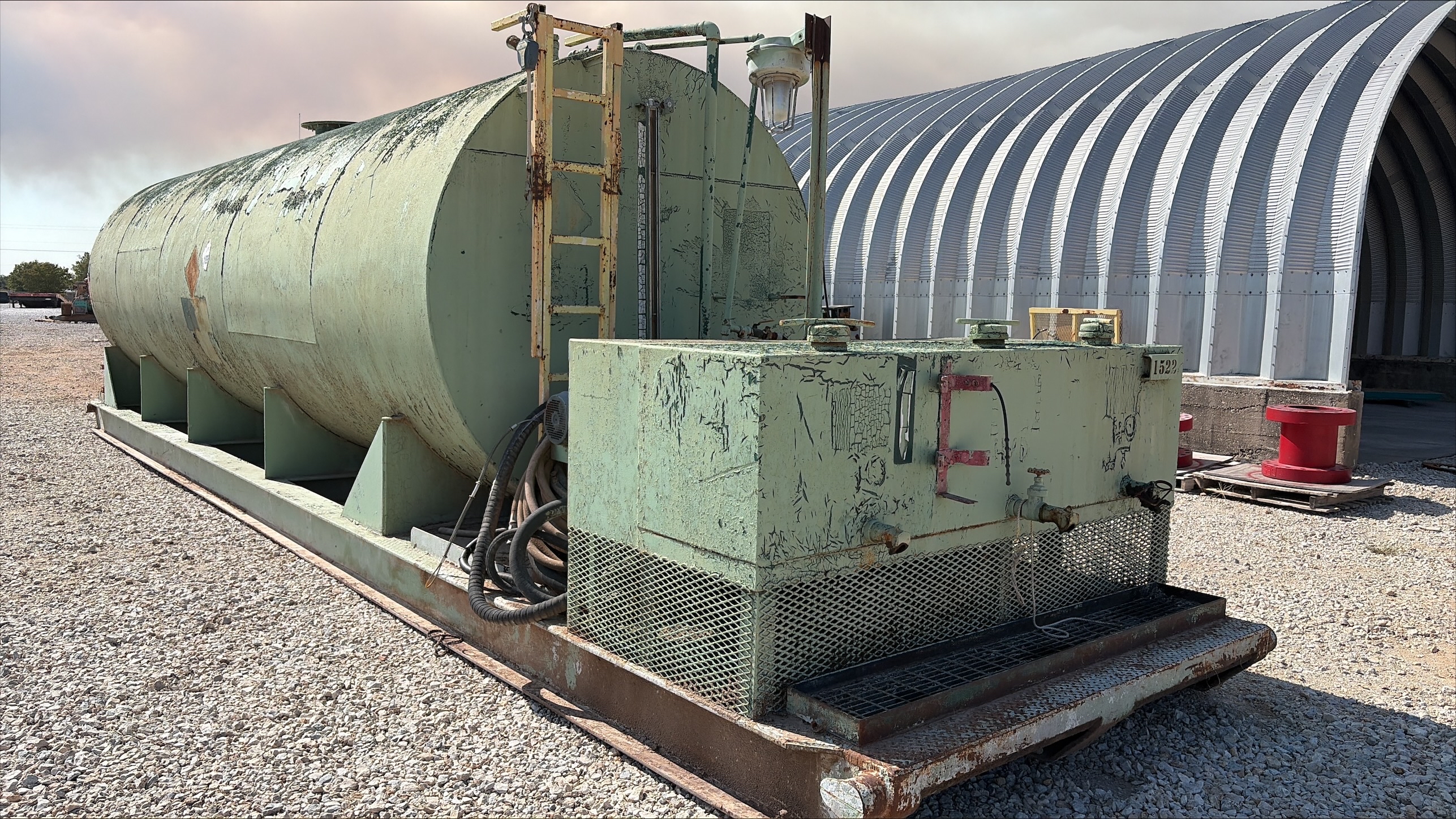 Used Welded Steel 10,000 Gallon Diesel Fuel Tank