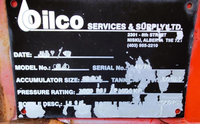 Used 96 OilCo Accumulator