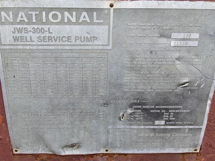 Used 1980 National JWS-300L Triplex