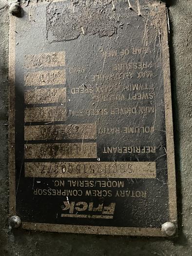 Used 2007 Frick Rotary screw compressor SGCH3515