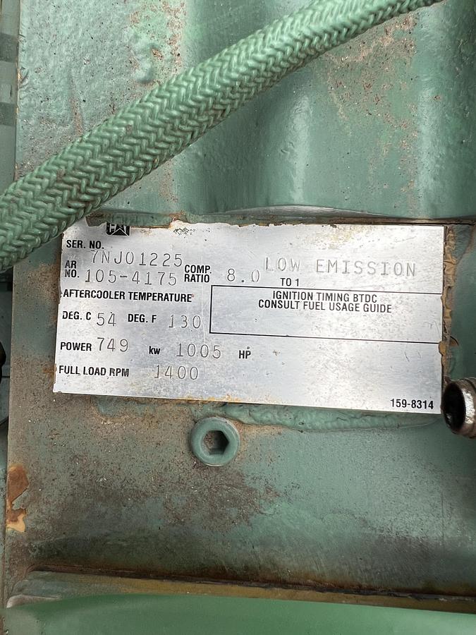 Used CAT G3512LE Natural Gas Engine