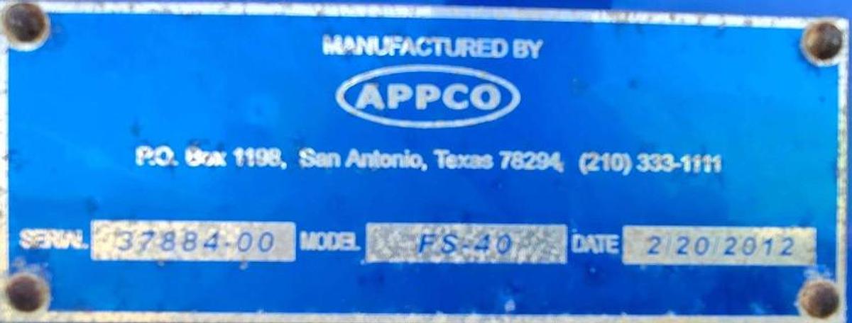 Used 2012 APPCO FS-40 T/A SAND HOG