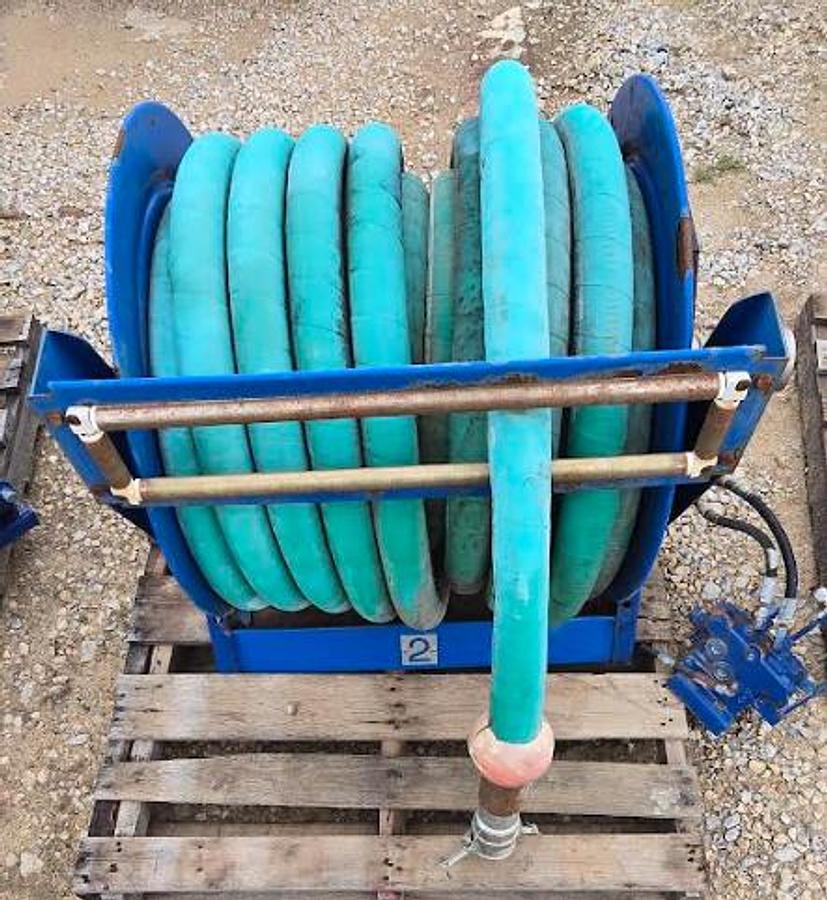 Used 2" Hydraulic Hose w/Valve on Cox Reel