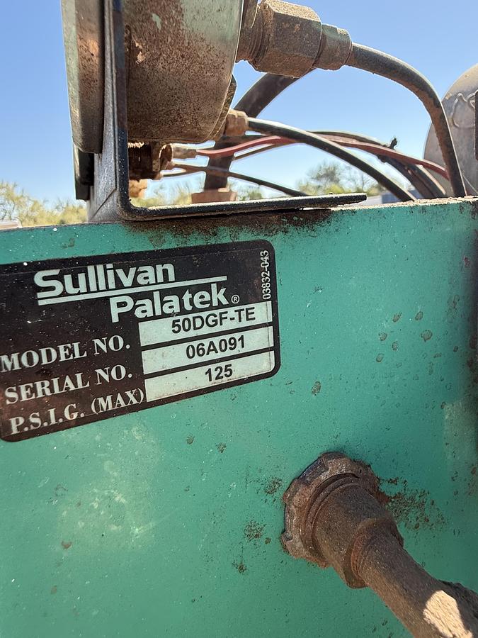 Used SULLIVAN PALATEK 50DG AIR COMPRESSOR