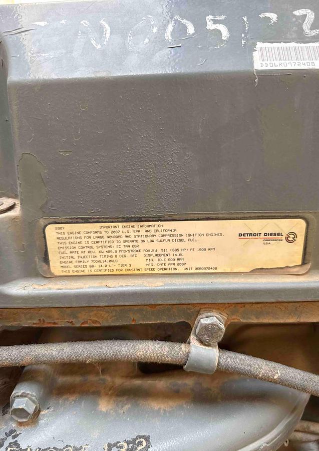Used Detroit Diesel Series 60 600KW Diesel Generator Set