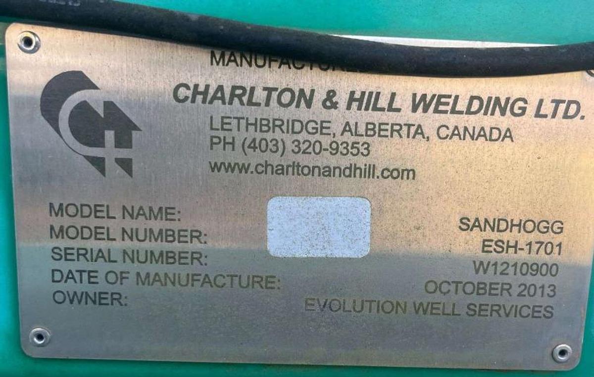 Used 2013 CHARLTON & HILL ESH-1701 T/A SAND HOGG TRAILER