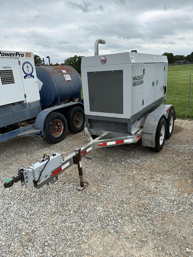 Used 2009 Wacker Neuson G50 Generator Trailered