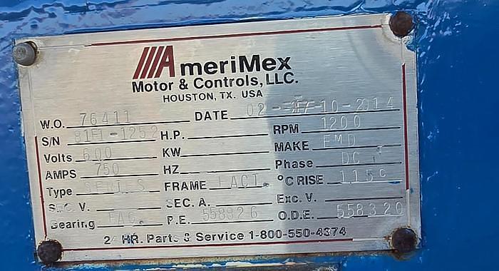 Used 2014 AMERIMEX 800HP Traction Motor