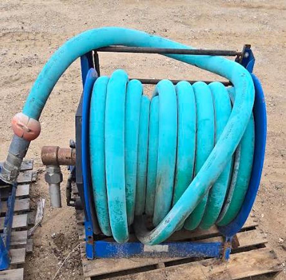 Used 2" Hydraulic Hose w/Valve on Cox Reel