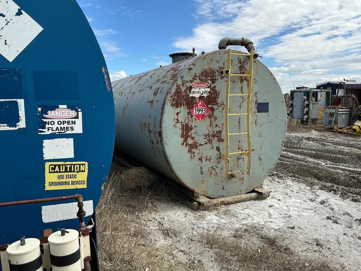 Used Welded Steel 10,000 Gallon Diesel Fuel Tank