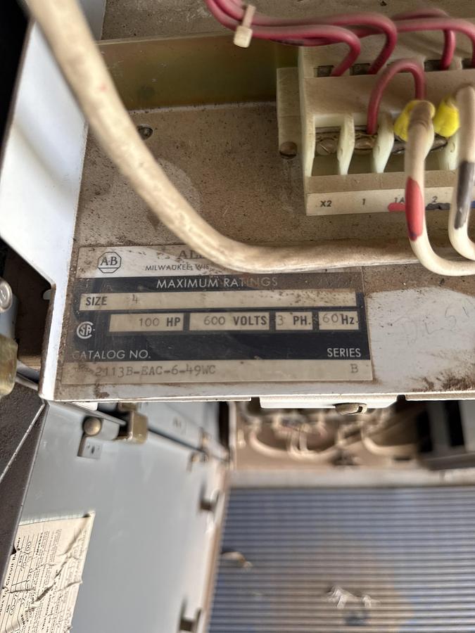 Used ALLEN BRADLEY 600 volts breaker 60 HZ 100hp