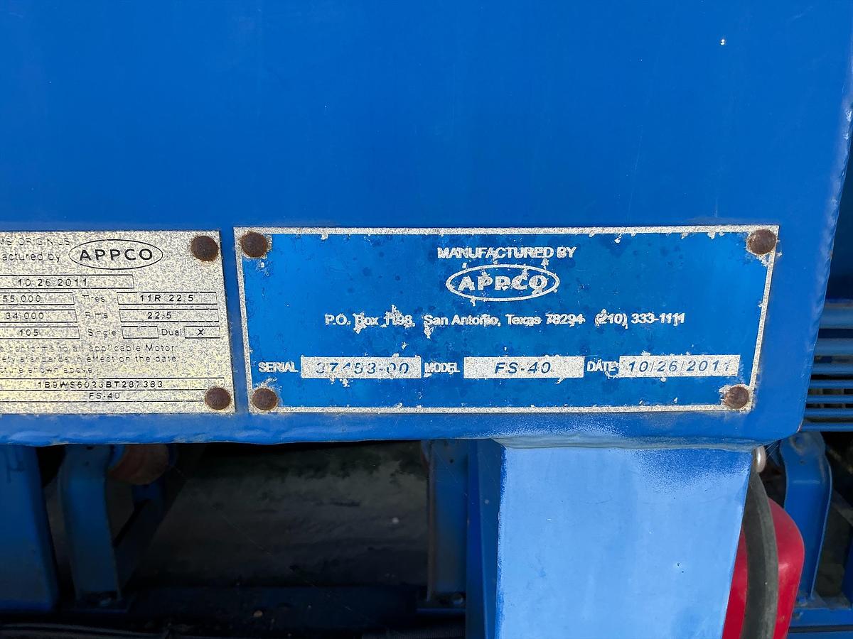 Used 2011 APPCO SAND KING FS-40 PORTABLE TRANSFER TRAILER