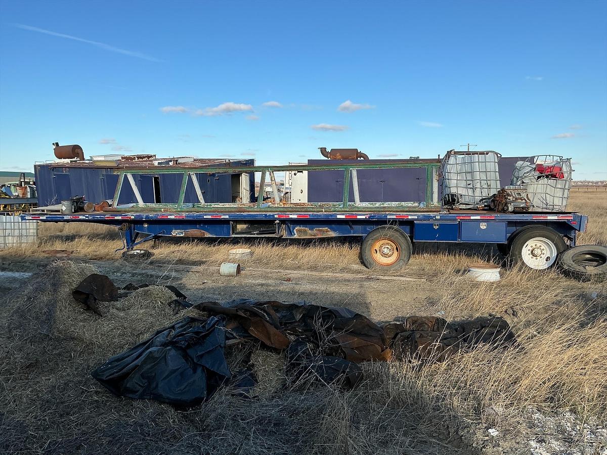 Used Welded Steel 45’ Spread Axle Flatbed Trailer