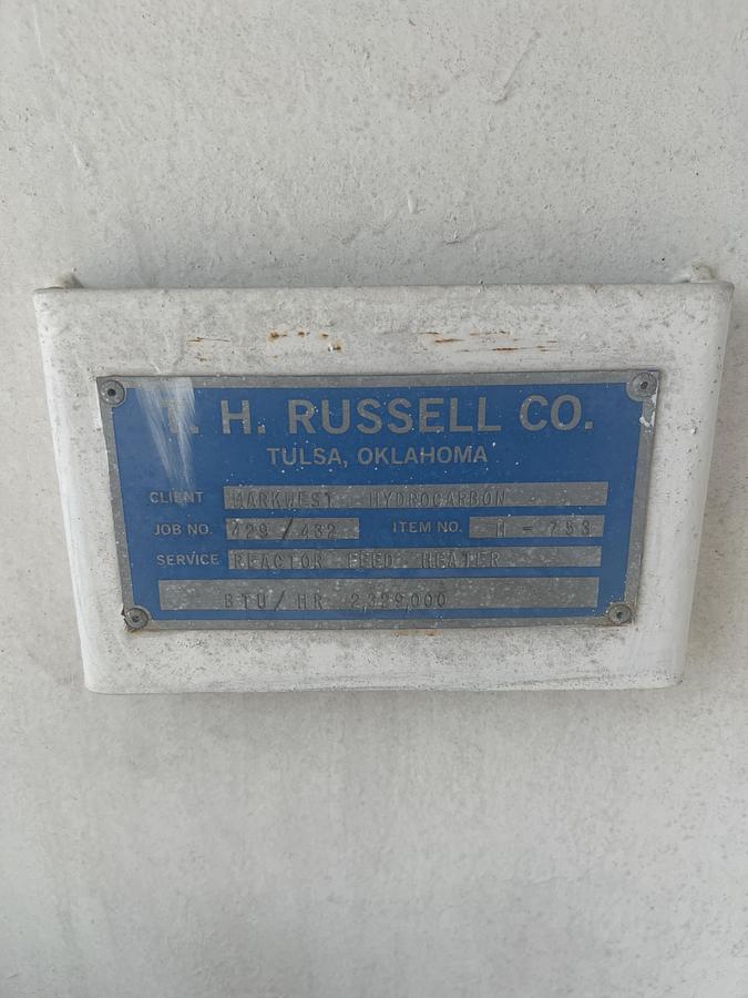 Used 1991 TH Russell CO Heater w/Electrical System