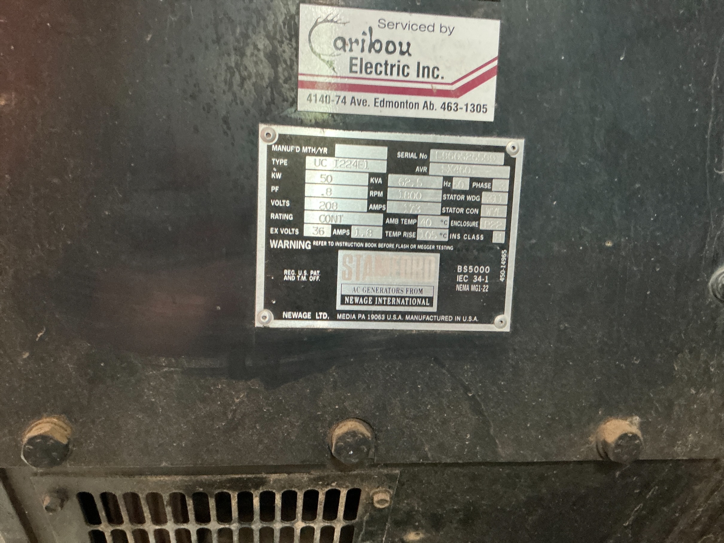 Used Isuzu 4BD1 P1V Diesel Generator
