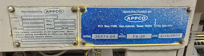 Used 2008 Appco Sand King FS-30 Portable Transfer Trailer