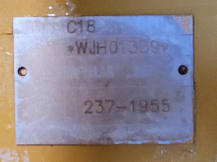 Used Cat C18 Engine w/Oil Works Torque Converter Skidded