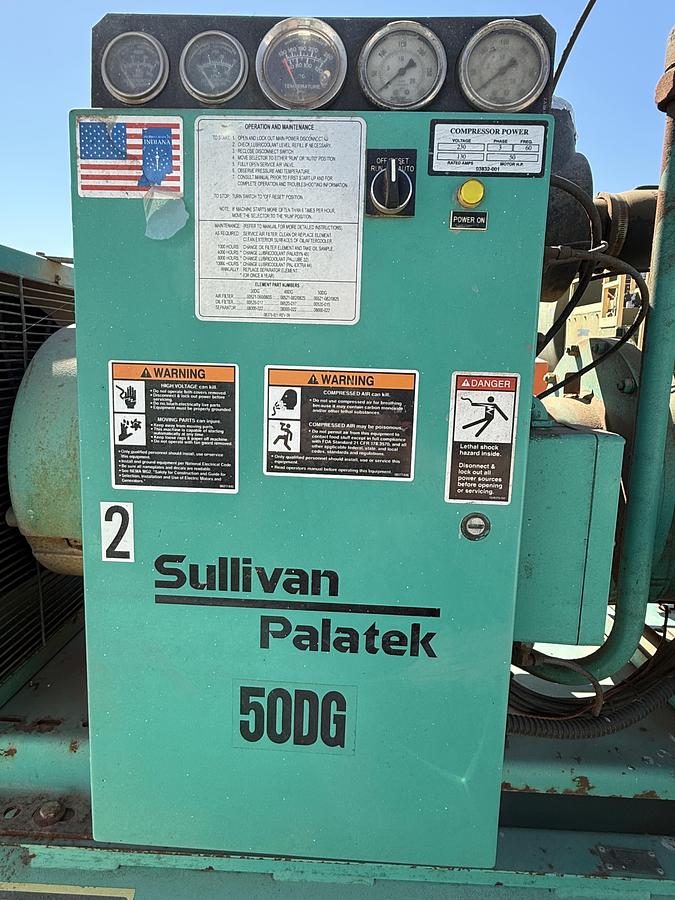 Used SULLIVAN PALATEK 50DG AIR COMPRESSOR