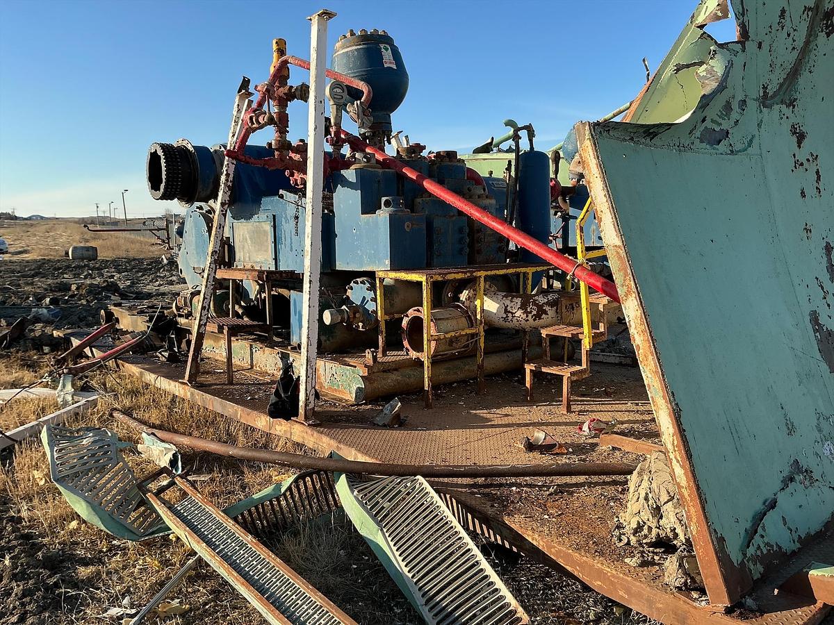 Used Oil Well Mud Pump, Skidded