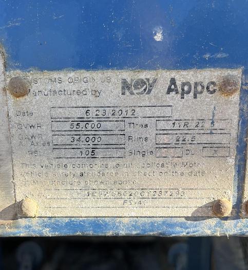 Used 2012 APPCO Sand King FS-40 20 in x 54 ft Portable Transfer Trailer