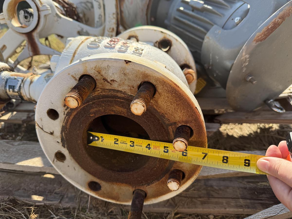 Used Orbit 4" Ball Valve & 9x4x9 Flanged Electric Pump