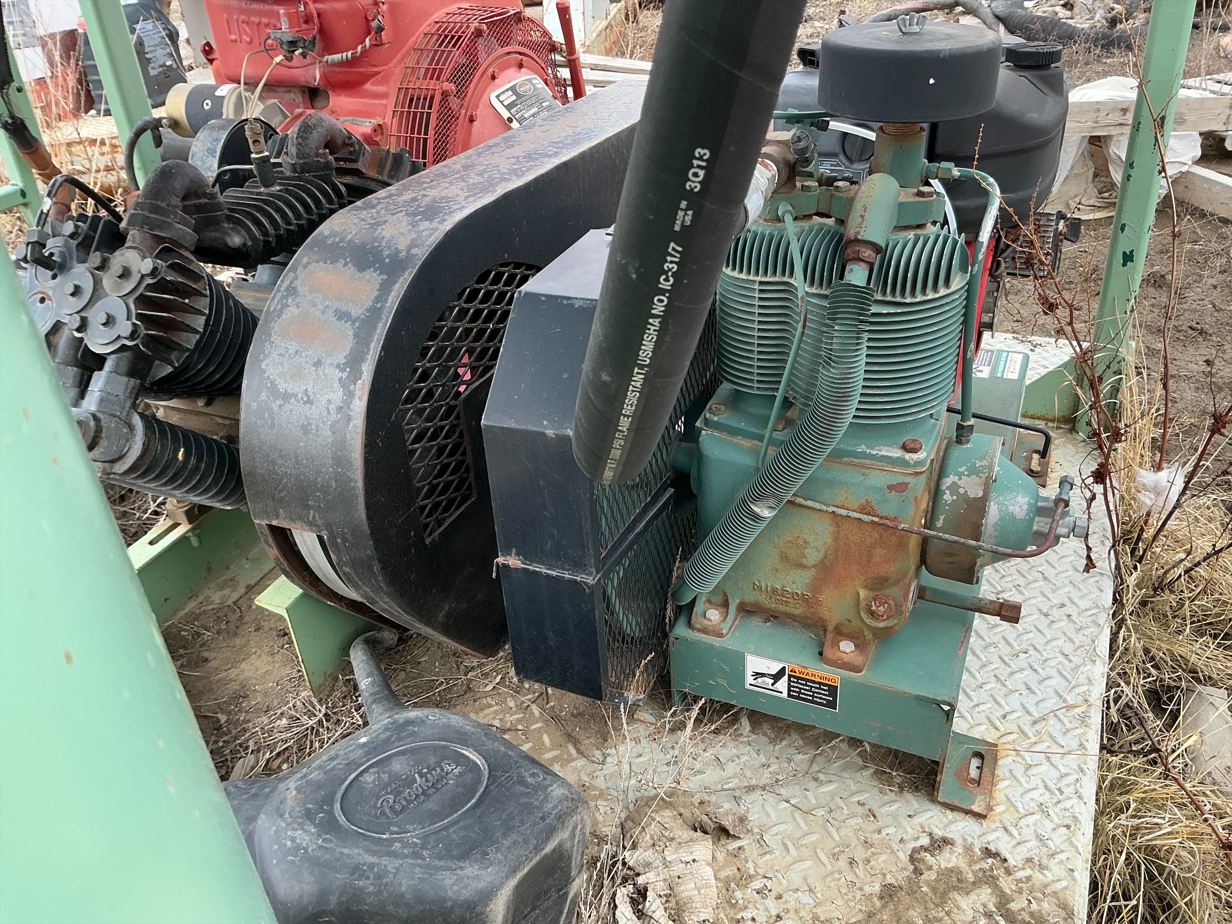 Used Welded Steel Air Compressor w/Shed 