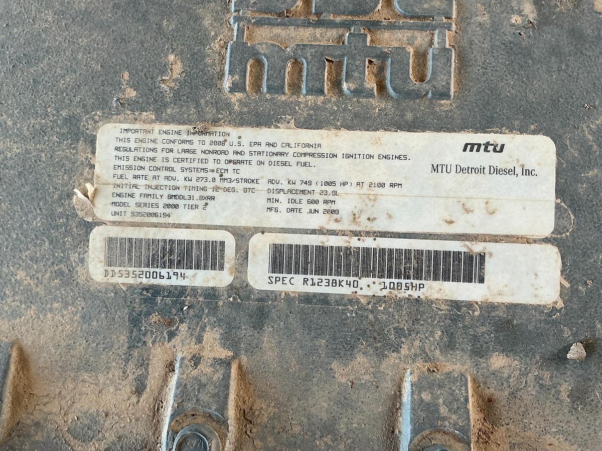 Used Mud Pump Skid Building, DDC Diesel Engine, RS-F1000 Pump