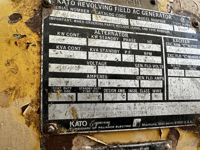 Used 2002 Cat 3508-B 800KW Generator